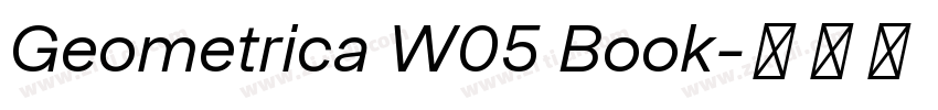 Geometrica W05 Book字体转换